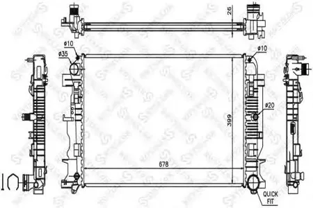 STELLOX 1026552SX Радиатор МКПП Mercedes Sprinter 906 2.2CDi 06>