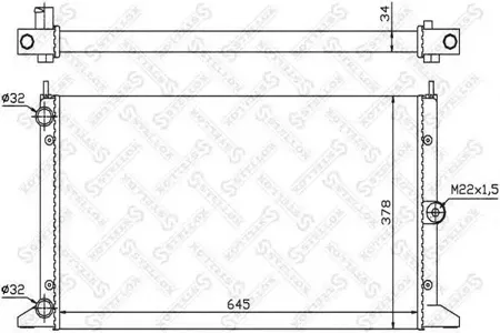 STELLOX 1026573SX Радиатор VW Sharan 1.8i1.9TDi 97>