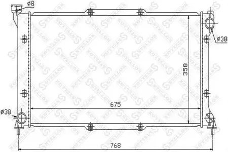 STELLOX 1026638SX Радиатор МКПП Subaru Legacy II 2.0i 95-98