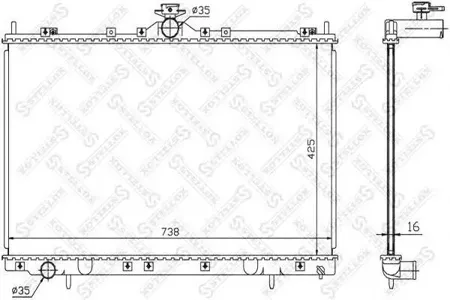 STELLOX 1026694SX Радиатор МКПП Mitsubishi Grand is 2.4i 16V 03>
