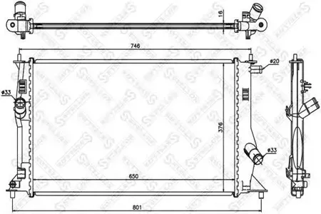 STELLOX 1026698SX Радиатор Mazda 5 1.82.0iD 05>