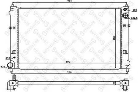 STELLOX 1026706SX Радиатор АКПП Mazda MPV 3.0i 24V 02-03