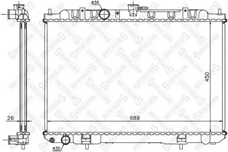 STELLOX 1026715SX Радиатор Nissan X-Trail 2.0 01>