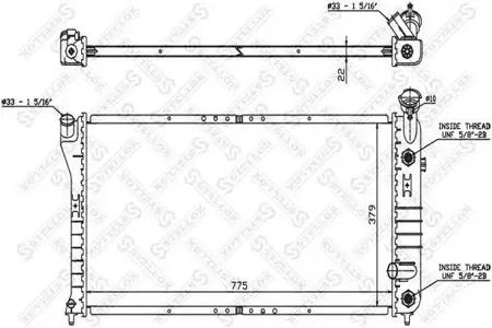 STELLOX 1026746SX Радиатор АКПП Buick Regal 94>, Chevrolet LuminaMonte Carlo 95>