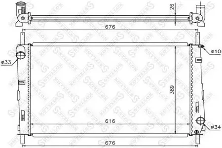 STELLOX 1026759SX Радиатор Ford Mondeo 2.5 16V 00>