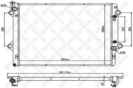 STELLOX 1026780SX Радиатор Toyota Prius 1.8i Hybrid 09>