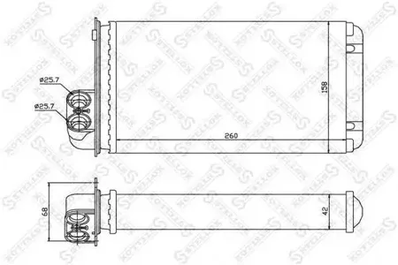 STELLOX 1035000SX Радиатор отопителя Renault Megane Scenic 1.4i-1.9DTi 96>