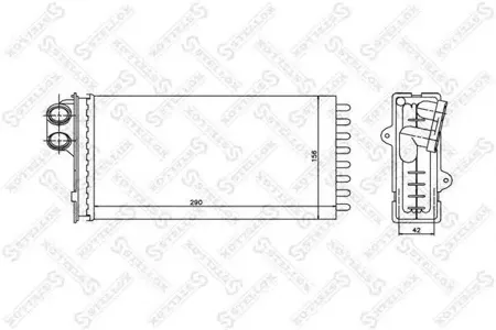 STELLOX 1035002SX радиатор печки Citroen XM, Peugeot 605 all 89>