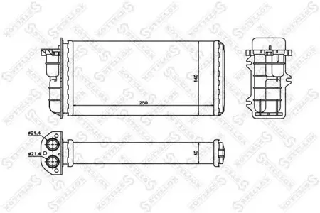 STELLOX 1035008SX Радиатор отопителя Fiat Bravo MareaMultipla all 95>