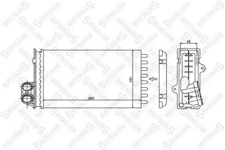 STELLOX 1035012SX радиатор печки Peugeot 405 all 87-93406 all 95>