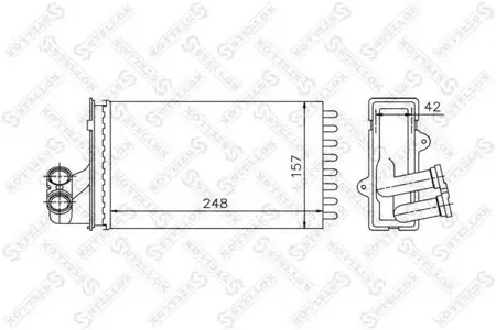 STELLOX 1035013SX Радиатор отопителя Peugeot 405406 all 92>