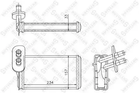 STELLOX 1035019SX Радиатор отопителя VW Golf , Audi A3 96>