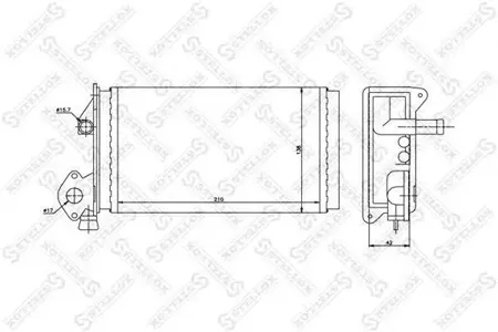 STELLOX 1035063SX радиатор печки VW Polo T2 80-90
