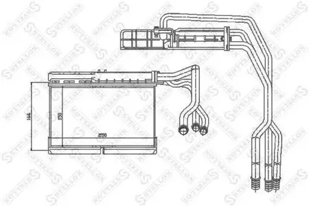 STELLOX 1035073SX Радиатор отопителя BMW E34 1.8-4.02.4TD2.5TD 88-97