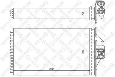 STELLOX 1035089SX Радиатор отопителя Chrysler Voyager , Dodge Caravan All 95>
