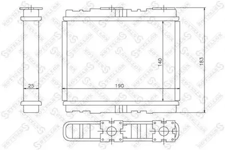 STELLOX 1035094SX Радиатор отопителя Nissan Primera 1.6-2.0iTD 90-01