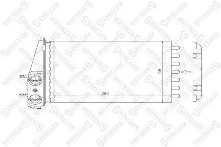 STELLOX 1035096SX Радиатор отопителя Peugeot 307 1.4-2.0 16V 00>