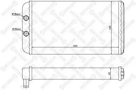STELLOX 1035098SX Радиатор отопителя Citroen Jumper 1.9-2.5TDTdi2.8HDi 94-02