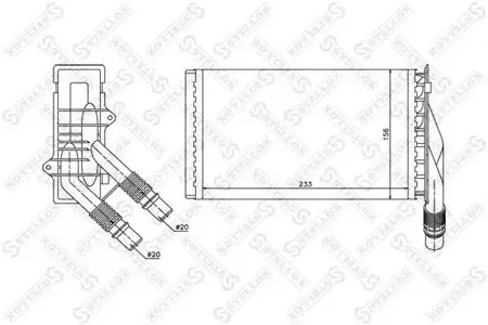 STELLOX 1035107SX Радиатор отопителя Renault Kangoo all 97>
