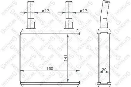 STELLOX 1035113SX Радиатор отопителя Hyundai Excel IIPony II,III all 86-95