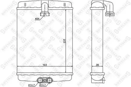 STELLOX 1035120SX Радиатор отопителя Mercedes W210S210 all 95>