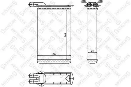 STELLOX 1035126SX Радиатор отопителя ВАЗ 2108-210992113-2115