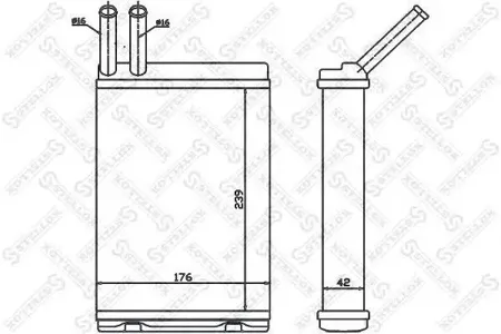 STELLOX 1035129SX Радиатор отопителя Volvo 740 84-92 760 83-90 940960 91-98