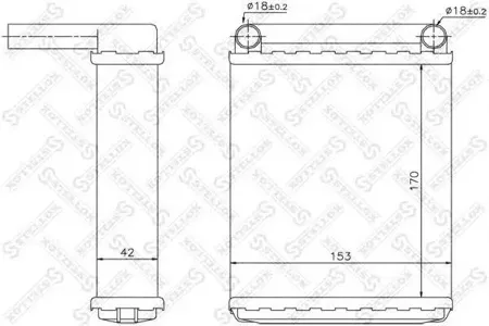 STELLOX 1035139SX Радиатор отопителя Mercedes Sprinter all 95-06