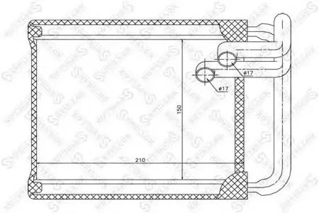 STELLOX 1035147SX Радиатор отопителя Kia Ceed all, Hyundai i30 all 06>