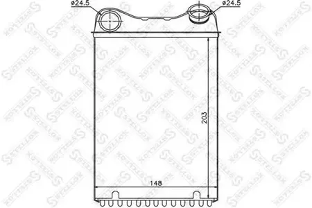 STELLOX 1035165SX Радиатор отопителя Fiat Doblo Punto II 1.2-1.6i1.9JTD 99>