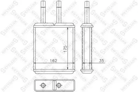 STELLOX 1035169SX Радиатор отопителя Mazda 626 1.8-2.0i2.2 12V2.5 24V 87-97