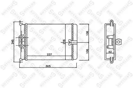 STELLOX 1035171SX радиатор печки Mercedes W140 2.8-6.03.0-3.5TD C140 91-99