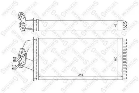 STELLOX 1035172SX Радиатор отопителя Mercedes Vito All 95-03