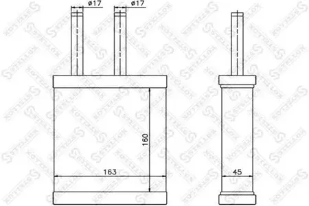 STELLOX 1035189SX Радиатор отопителя Kia Clarus All 96-01