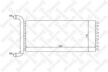 STELLOX 1035201SX Радиатор отопителя с доп.отоплением Mercedes Sprinter all 06>