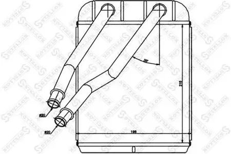 STELLOX 1035205SX Радиатор отопителя Audi Q7 06>, VW Toureg All 02> Amarok 10>