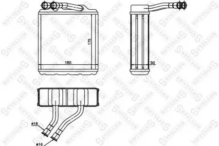 STELLOX 1035217SX Радиатор отопителя Toyota Carina 1.6-2.0i 2.0D 92-97