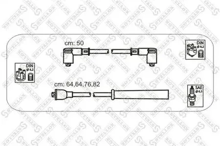 STELLOX 1038104SX Комплект проводов Ford SierraScorpio 1.82.0 85-93