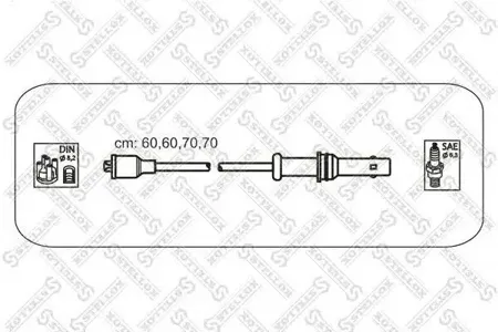 STELLOX 1038447SX Комплект проводов Subaru Impreza Legacy 4WD 1.6-2.2i 92>
