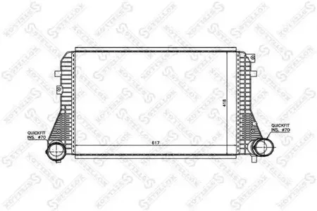 STELLOX 1040038SX интеркулер Audi A3, VW Golf Touran Caddy all 03>