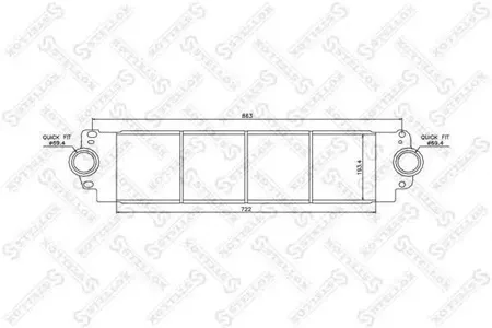STELLOX 1040078SX интеркулер VW T5 1.9TDi2.5TDi 03>