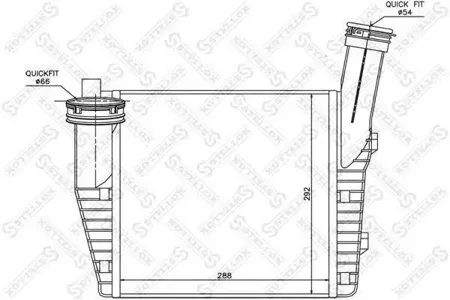 STELLOX 1040079SX интеркулер правый VW Touareg , Audi Q7 3.0TDi 4WD 04>