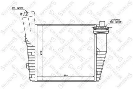 STELLOX 1040083SX интеркулер левый VW Touareg 3.0TDi 04>