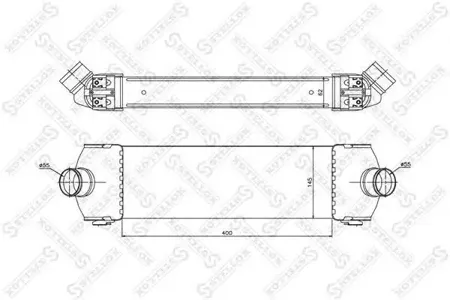 STELLOX 1040092SX интеркулер Ford Transit Tourneo 2.2TDCi2.4TDCi 06>