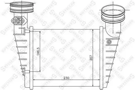 STELLOX 1040157SX интеркулер VW Passat , Skoda Superb 1.8T AWT 00-03