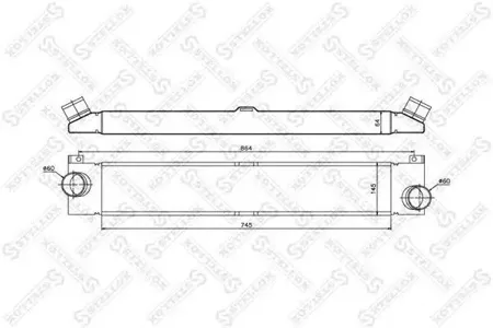 STELLOX 1040174SX интеркулер Fiat Ducato 2.3JTD3.0JTD 06>