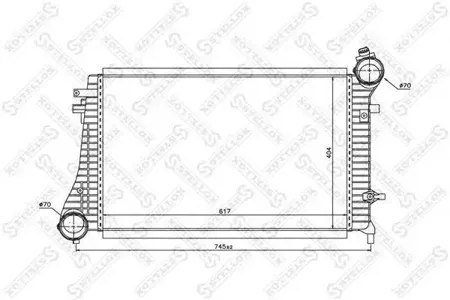 STELLOX 1040183SX интеркулер VW Caddy Golf Jetta Passat 1.9TDi 05>