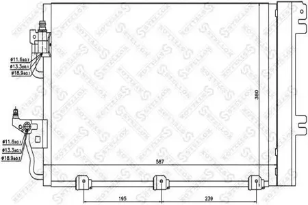 STELLOX 1045003SX Радиатор кондиционера Opel Astra 1.4i-1.8i 04>