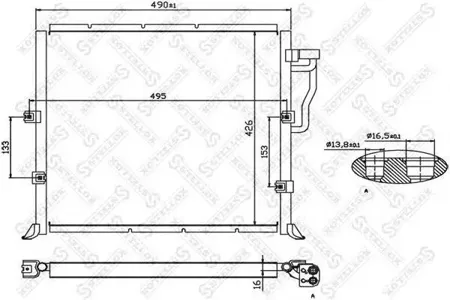 STELLOX 1045004SX Радиатор кондиционера =AVA BW5148=NS94157=GR921812=VL817231 [8391406] BMW E36 1.6-2.8 92>