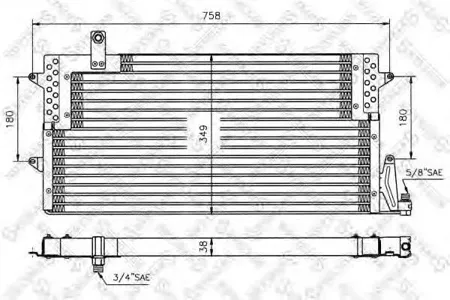 STELLOX 1045005SX Радиатор кондиционера =NS94179=VW5161=GR924290=VL816911=BH7401503 [3A0820413A] VW Passat 93-96